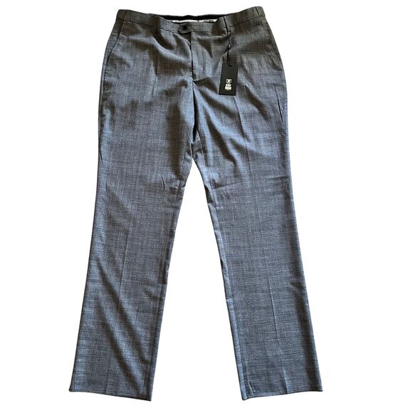 NEW Stacy Adams Plaid Suit Pants 42 Mens Gray Slacks Work Office Wedding Event